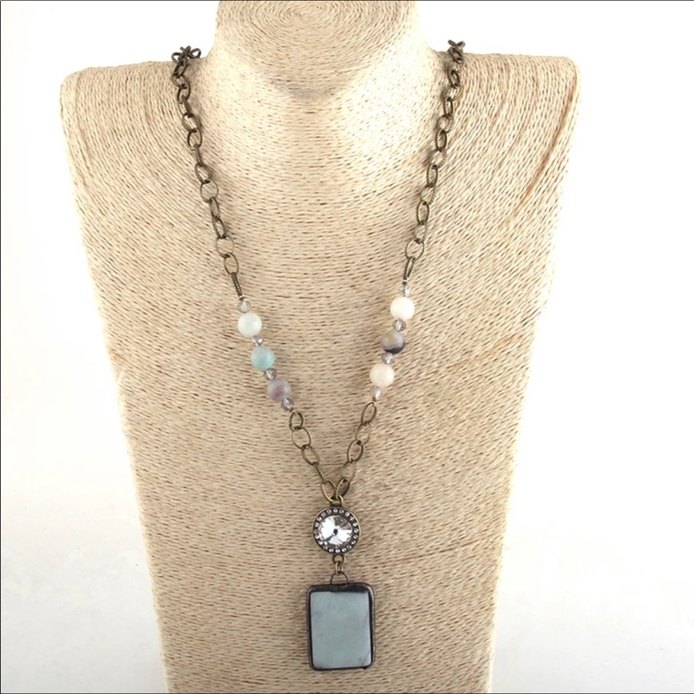 ❣️(FINAL PRICE) Boho Stone &Crystal Pendant